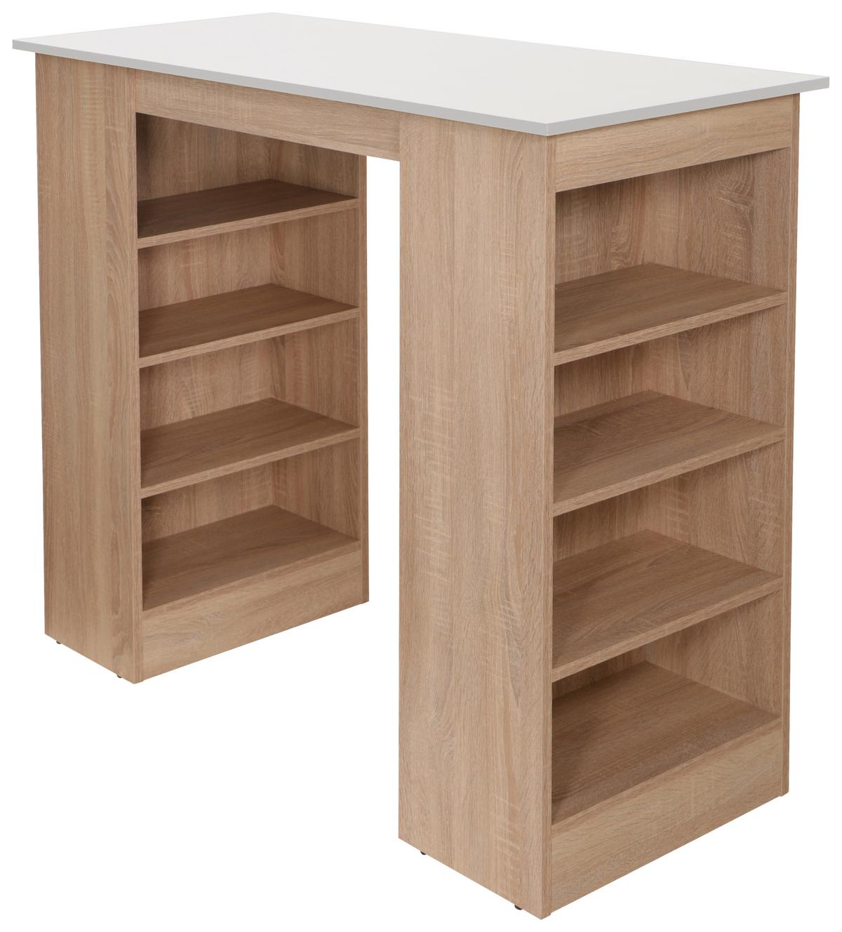 Barska Miza Merle, Barva Hrasta, Bela, 103x50cm - barve hrasta/bela, Design, leseni material (103/50/115cm) - Respekta