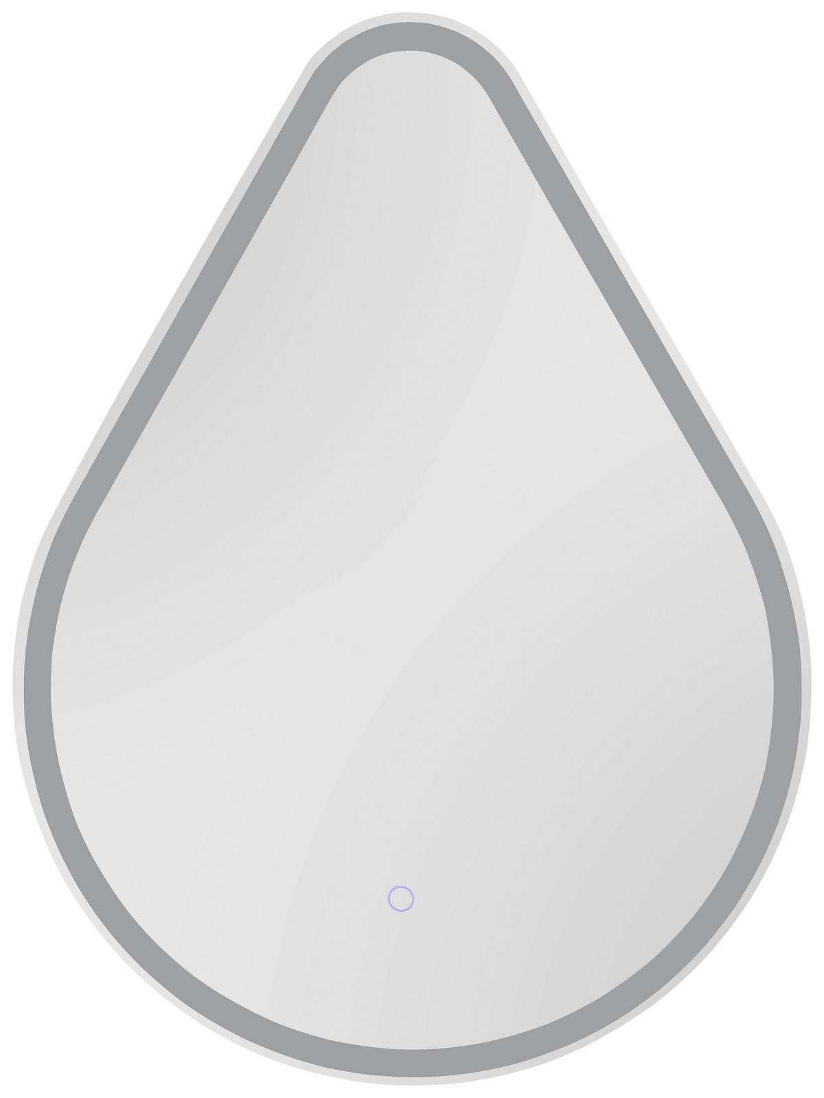 Fürdőszobatükör Frederike - fekete/ezüstszínű, Modern, üveg/fém (60/80/3cm)