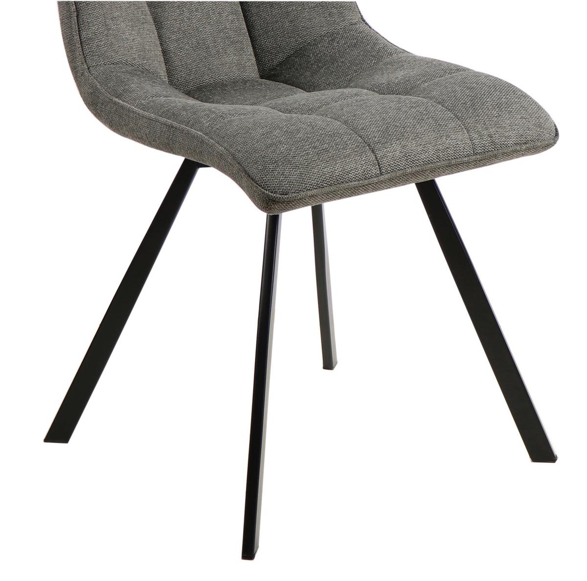 KRZESŁO KELLY - czarny/ciemnoszary, Design, metal/tkanina (47/61/86cm) - Xora