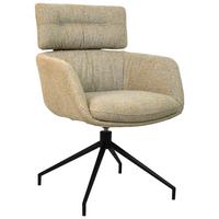 KRZESŁO Z PODŁOKIETNIKAMI PABLO -EXKLUSIV- - czarny/szarobrązowy, Design, metal/tkanina (62/92/66cm) - Dieter Knoll