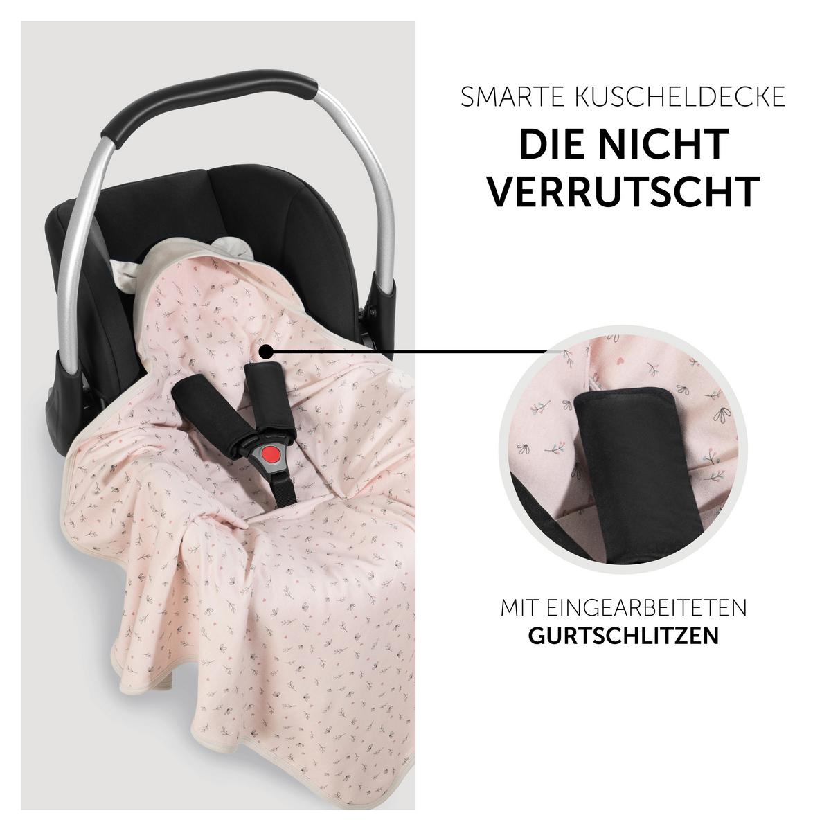 BECIK SNUGGLE N DREAMS - beżowy/jasnoróżowy, Trend, tkanina (80/80cm) - Hauck