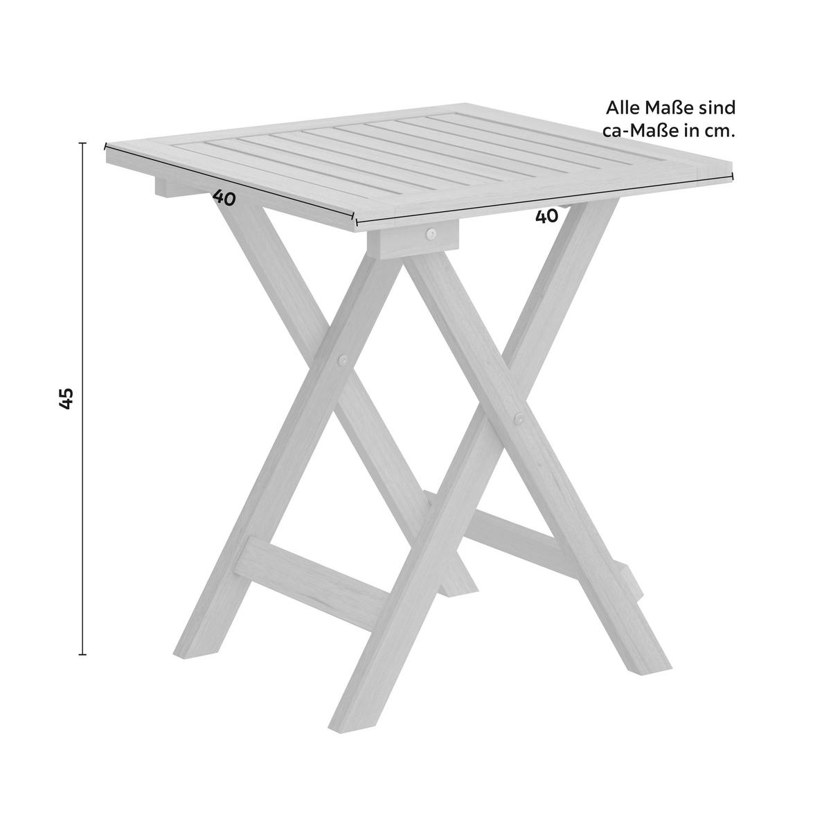 Set Za Balkon Nala, Akacija, 3-Delno - barve akacije, Natur, les (42/77/47cm) - Mömax