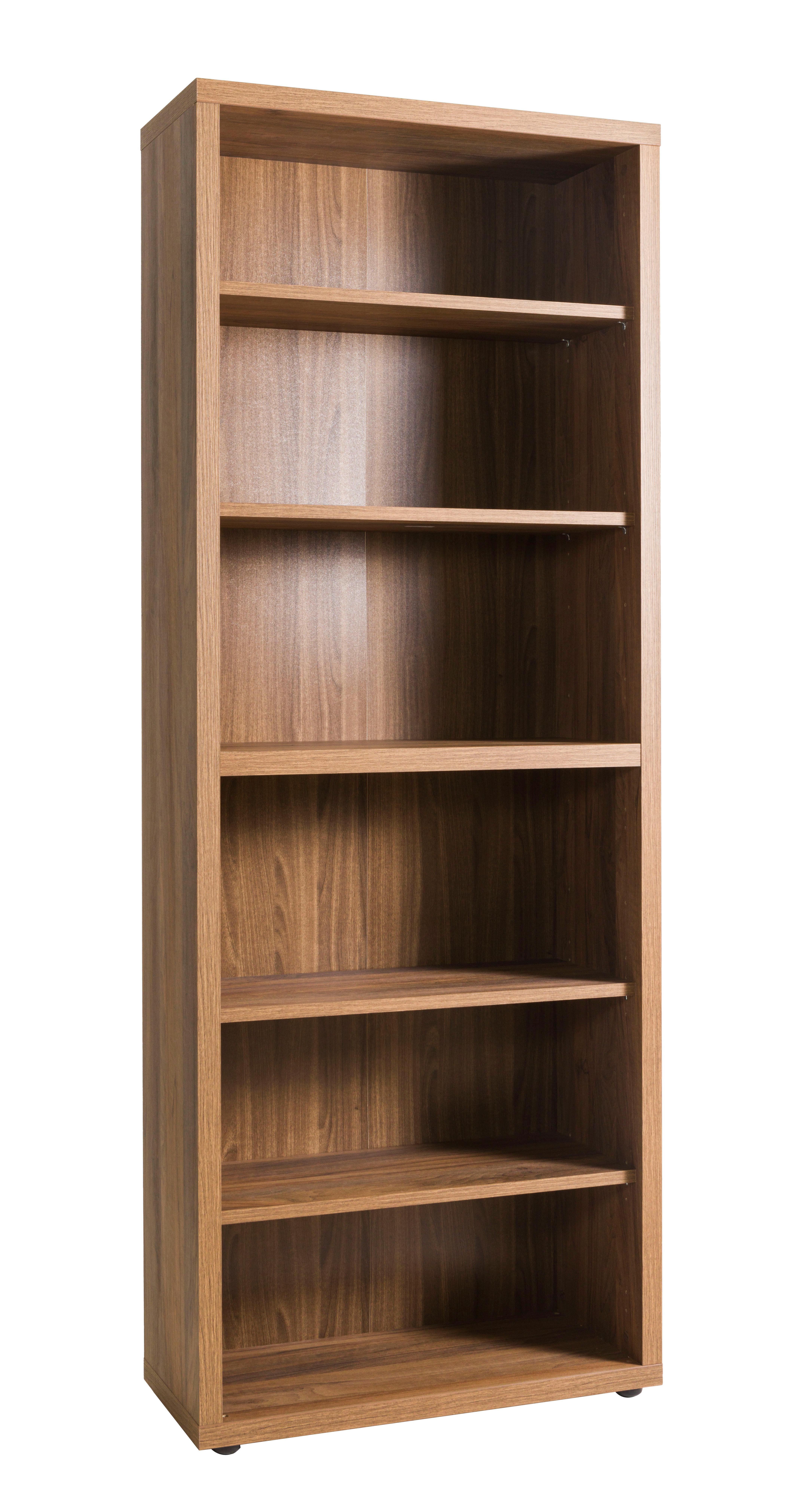 Polica Rilega - boja oraha, Moderno, pločasti materijal (82,1/216,8/35,5cm) - Modern Living