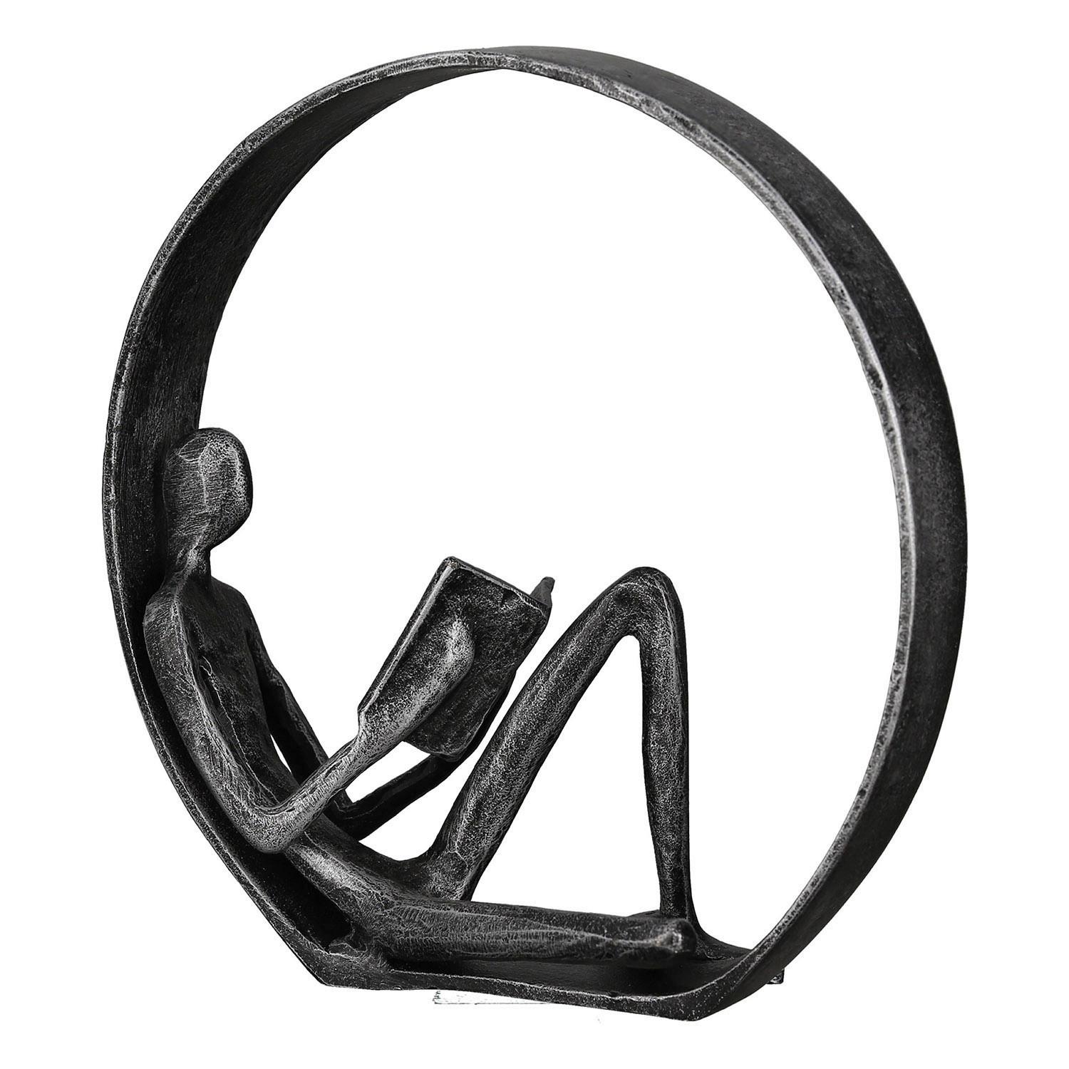 Skulptur Anthrazit - Anthrazit, Basics, Metall (17/18/9cm)