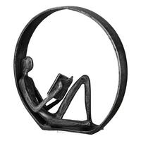 Skulptur Anthrazit - Anthrazit, Basics, Metall (17/18/9cm)