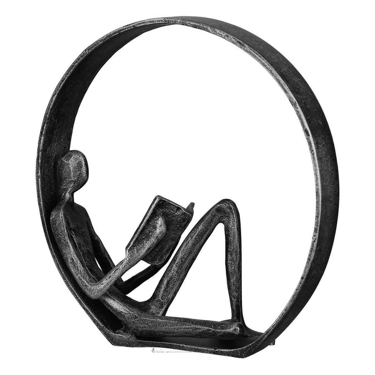 Skulptur Anthrazit - Anthrazit, Basics, Metall (17/18/9cm)