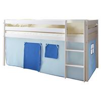 Spielbett Holz Malte ca. 90x200 cm Blau - Weiß/Dunkelblau, Natur, Holz (90/200cm) - MID.YOU