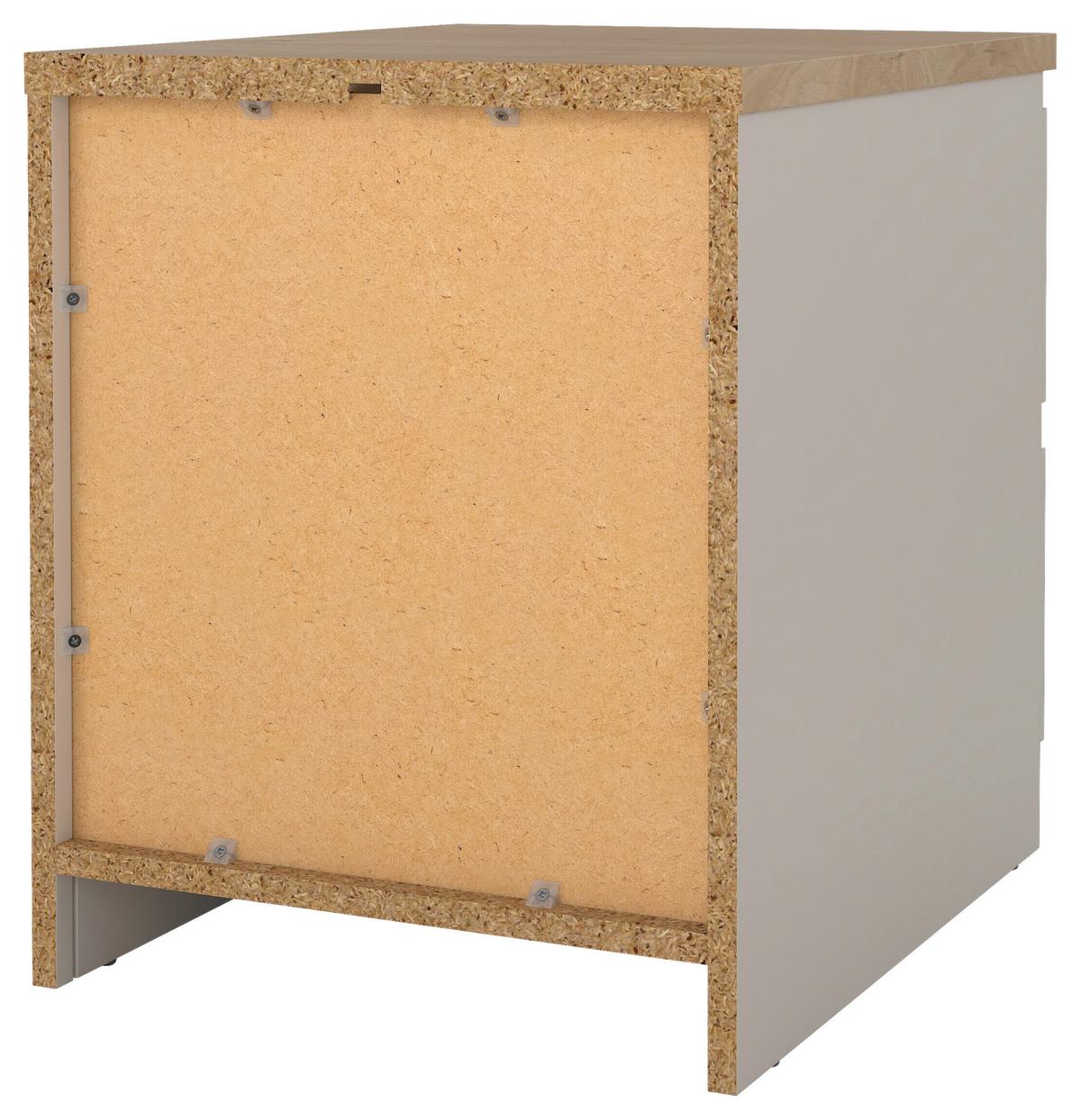 SZAFKA NOCNA NAIA - kolor dębowy/kaszmir, Basics, materiał drewnopochodny (40,4/49,5/50cm) - Boxxx
