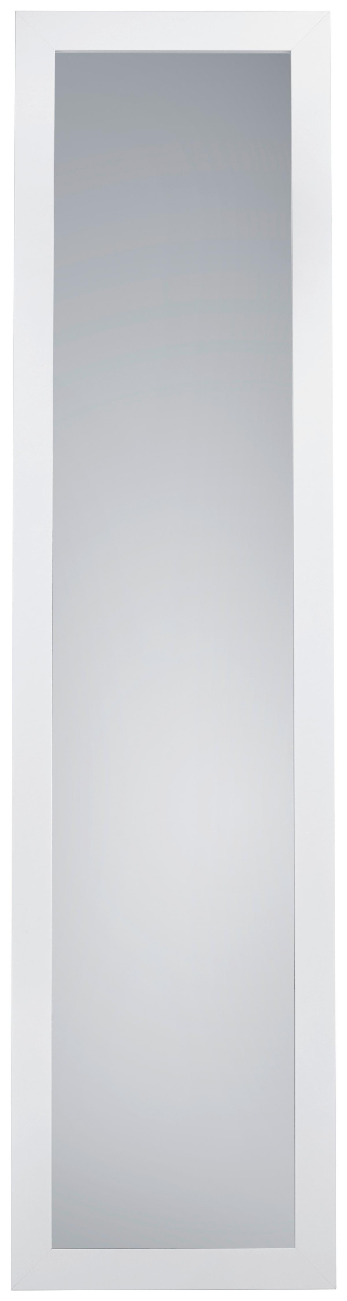 Álló Tükör Tina - fehér, Modern, faalapú anyag/Üveg (40/160cm)