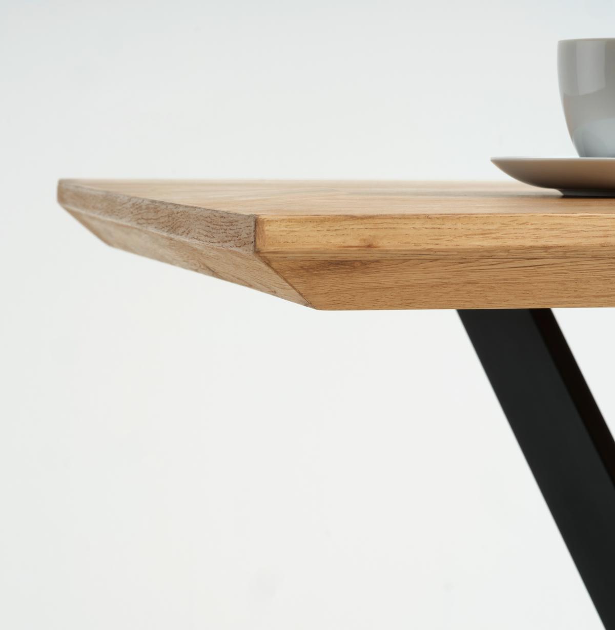 Esstisch Rupert in Schwarz/Eichefarben - Eichefarben/Schwarz, Basics, Holzwerkstoff/Metall (160/80/76cm) - Zandiara