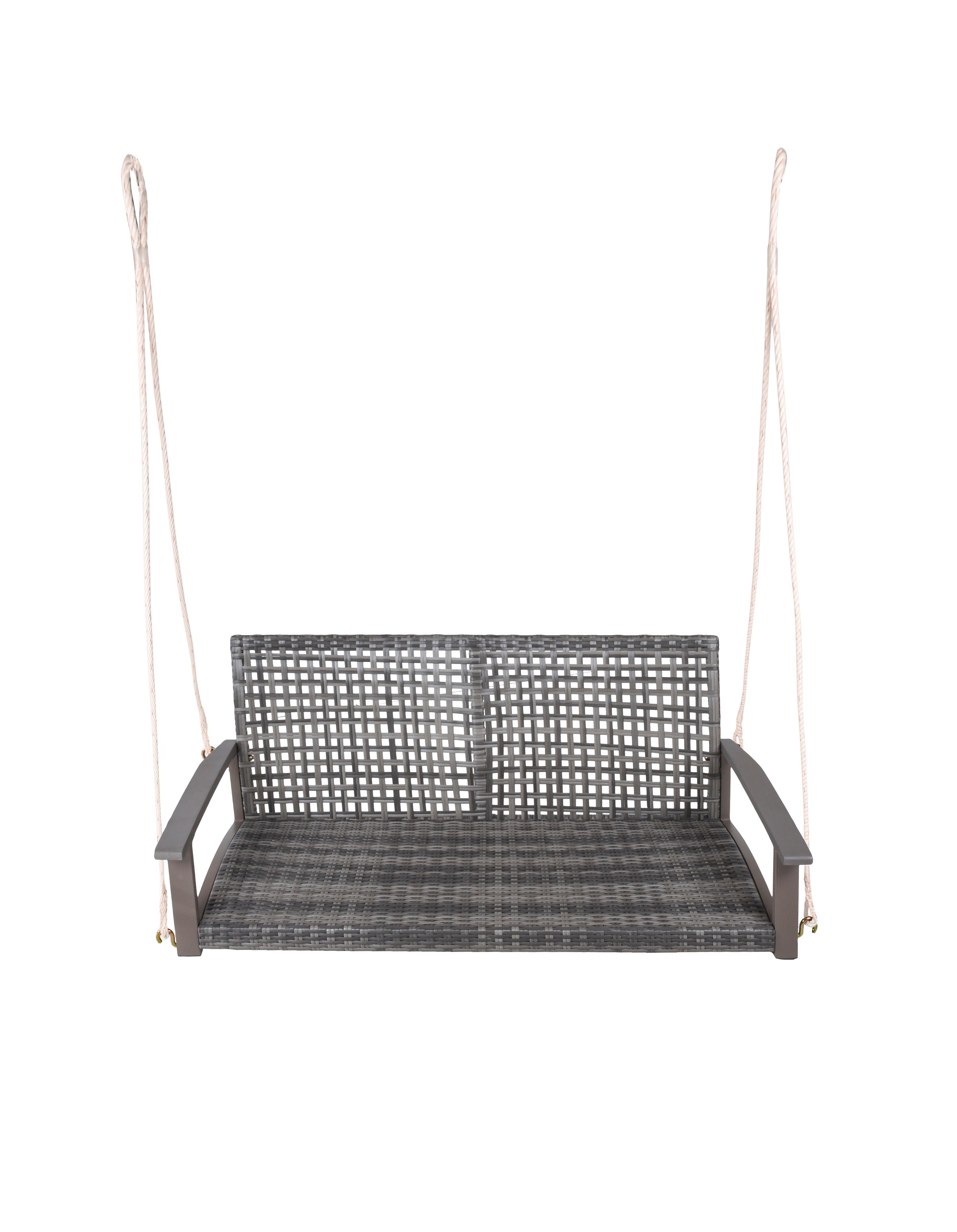 Hängebank Cuneo Grau ca. 120x79x57 cm - Grau/Akaziefarben, Basics, Holz/Kunststoff (120/79/57cm) - Gardenson