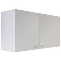 Küchenoberschrank Speed Weiß - Weiß, KONVENTIONELL, Holzwerkstoff/Kunststoff (100/54,8/32cm)