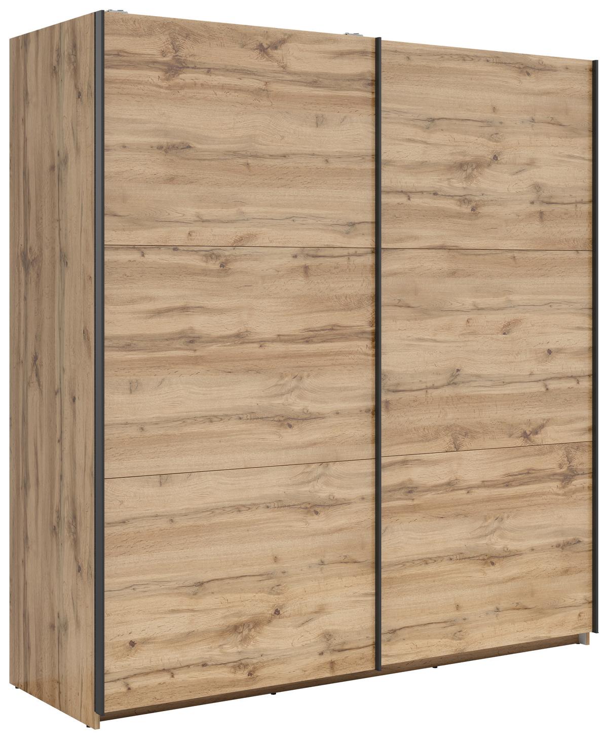 Ormar S Kliznim Vratima Tetrix - antracit/hrast Wotan, Moderno, drvni materijal/metal (183/195,5/60cm) - Modern Living