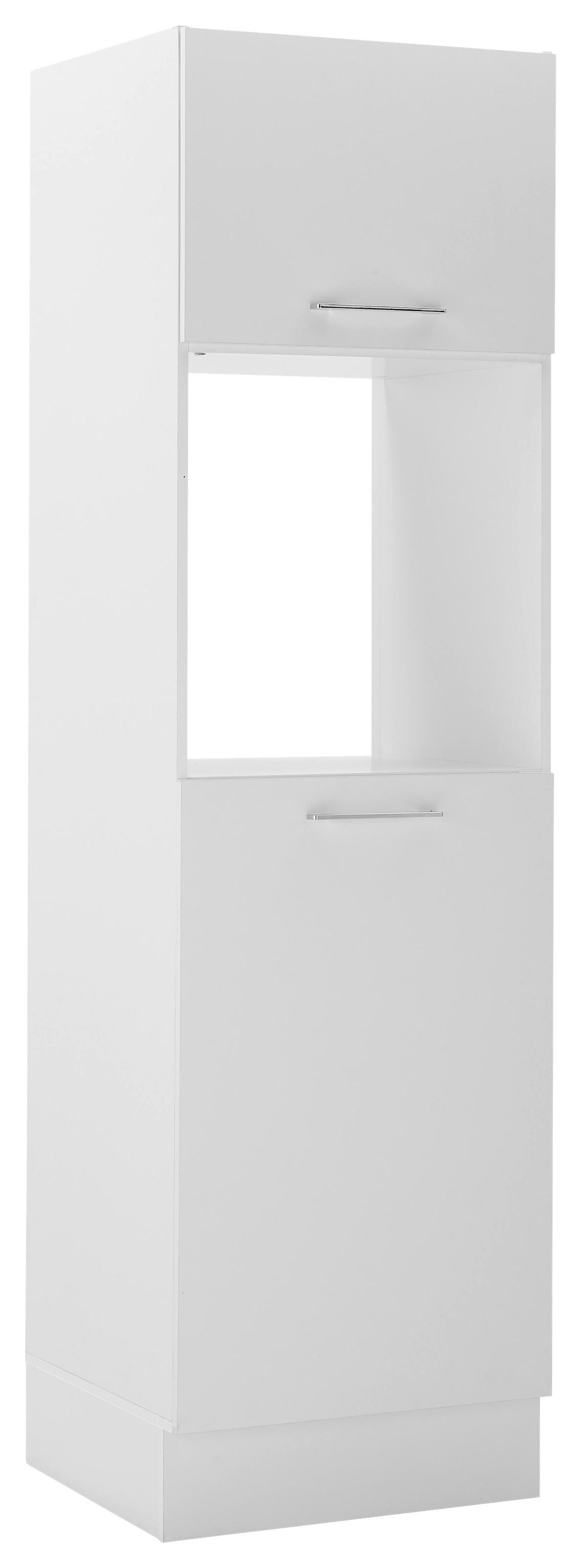 Szekrény Beépíthető Gépekhez Turin Bks 60 White - krómszínű/fehér, Trend, faalapú anyag/fém (60/211/57cm) - MID.YOU