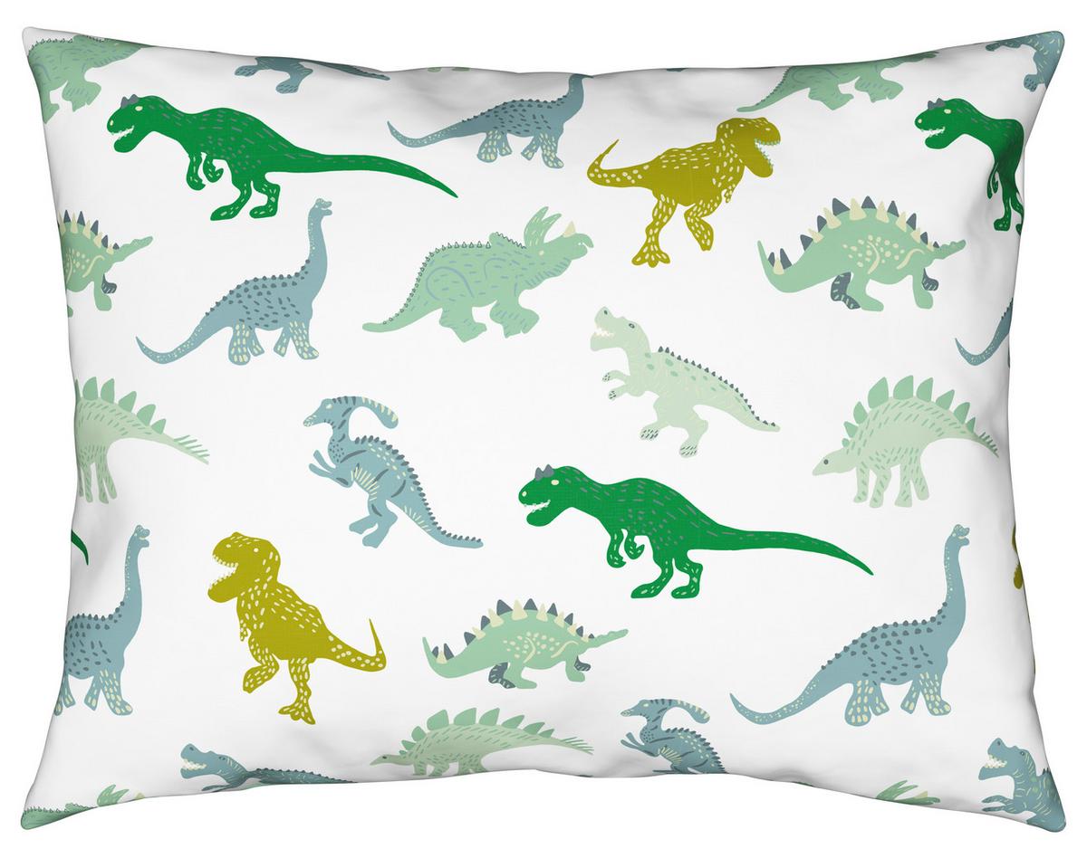 Gyerek Paplan-párnahuzat Szett Dino - fehér/zöld, textil (140/200cm) - Mömax