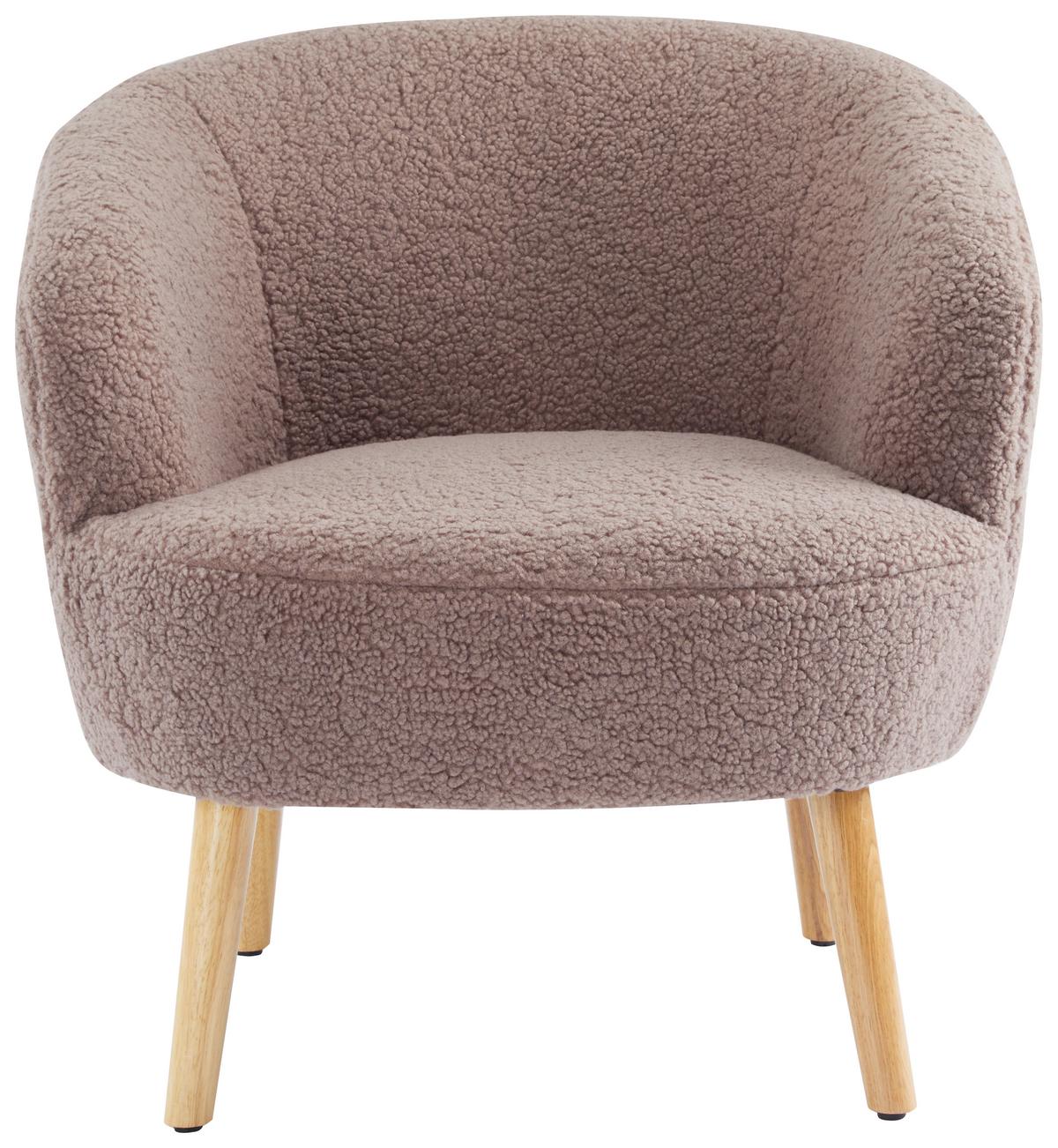 FOTEL KRANJ - écru/taupe, Design, drewno/tkanina (72/71/74cm) - MID.YOU