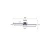 LED-TAKLAMPA FILM - opal/svart, Modern, metall (99/60/11,5cm) - Mömax