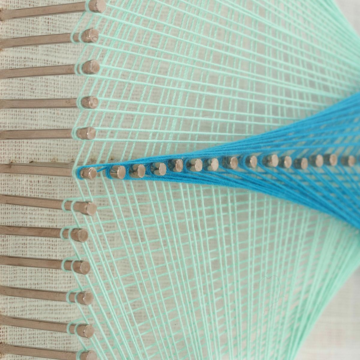 BILD HAPPINESS - bleu, Lifestyle, métal/textile (45/45/6cm) - Kayoom