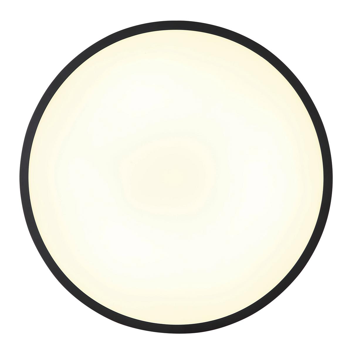 LED-DECKENLEUCHTE 41566-20S NIELSEN - Weiss/Schwarz, Konventionell, Kunststoff (30/3,5cm) - Globo