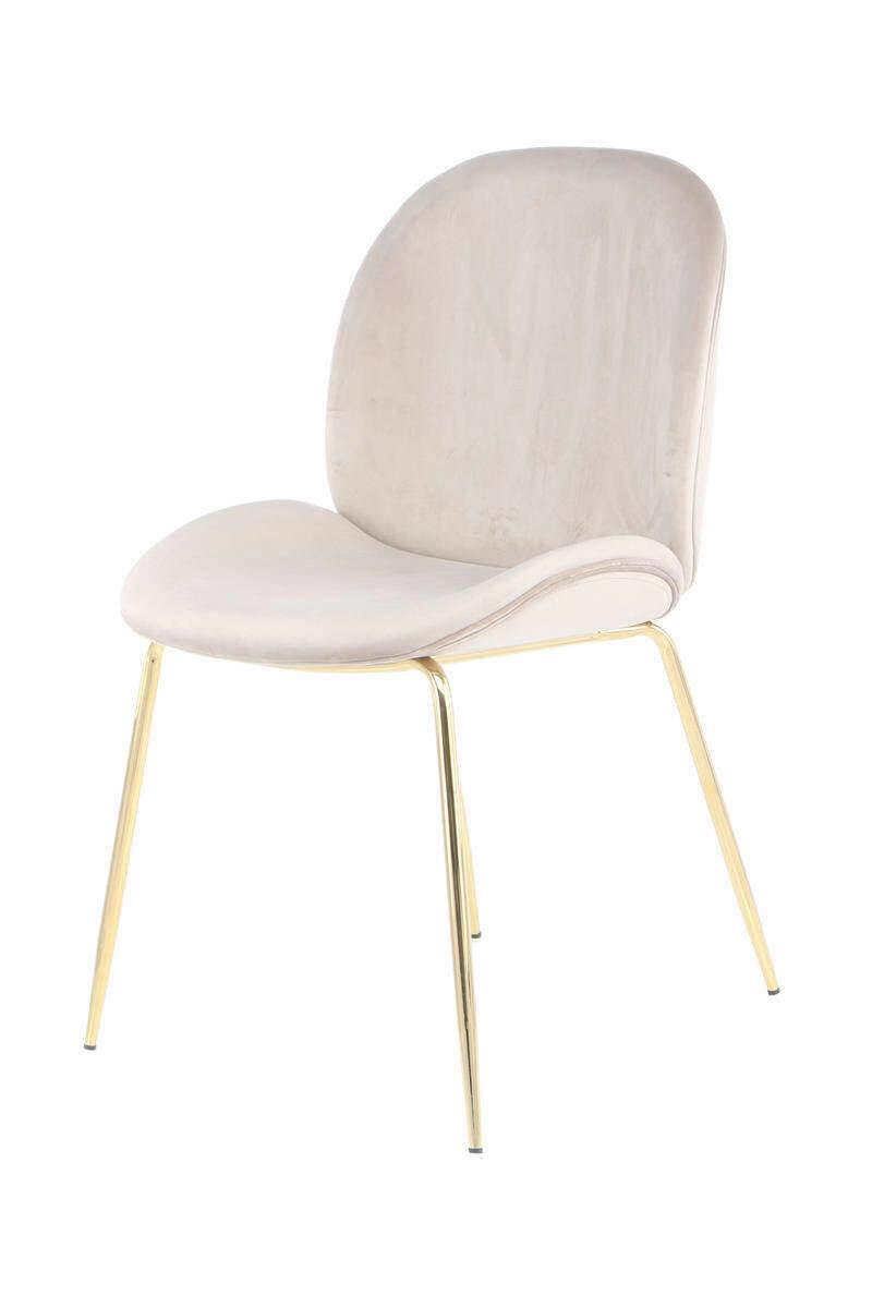 Szék Szett Jr3km - bézs/sárgarézszínű, Modern, műanyag/fém (47/90/59cm) - Kayoom