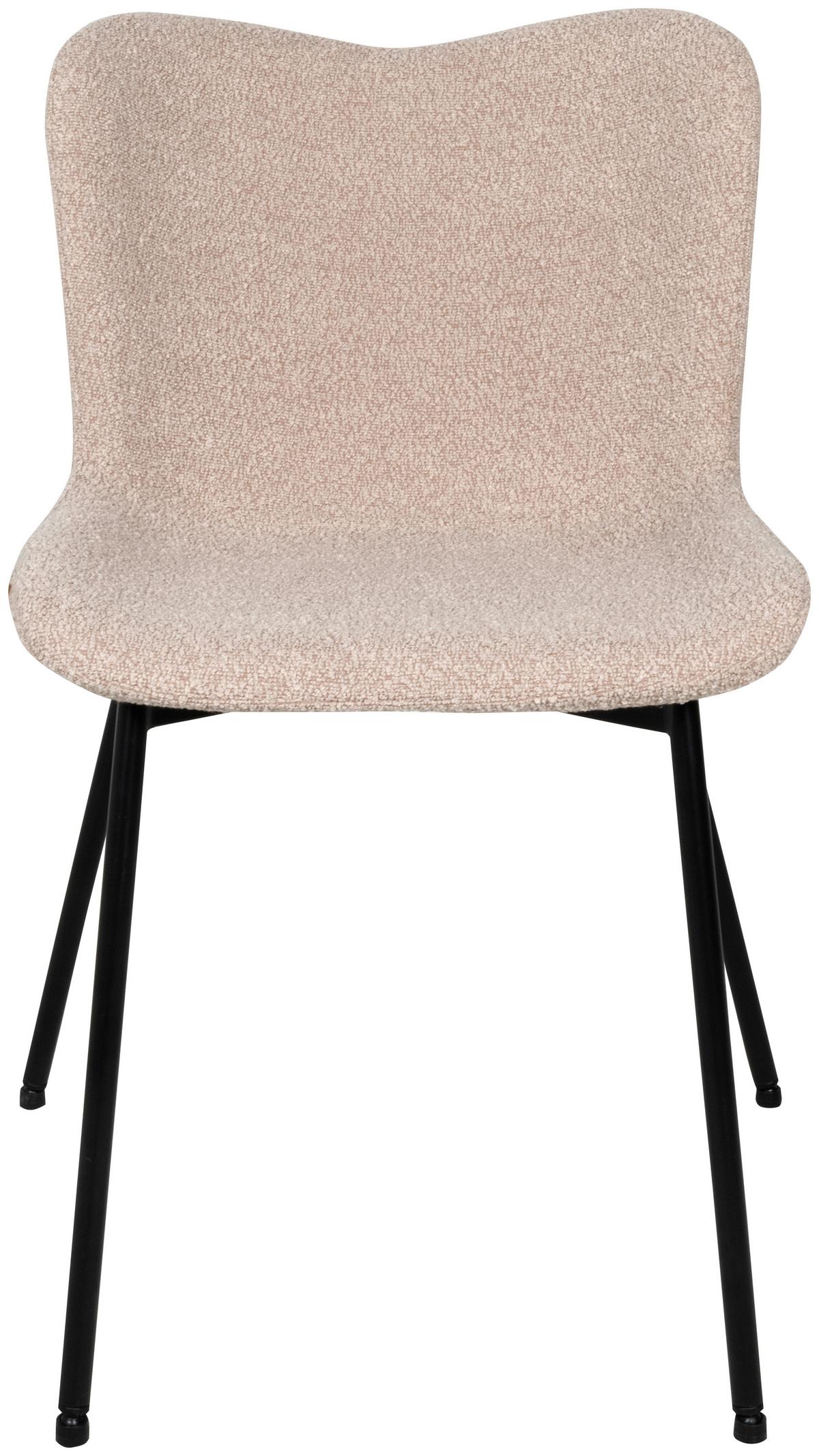 ZESTAW KRZESEŁ GAIL - czarny/kolor piaskowy, Design, metal/tkanina (51/78/58cm) - Novel