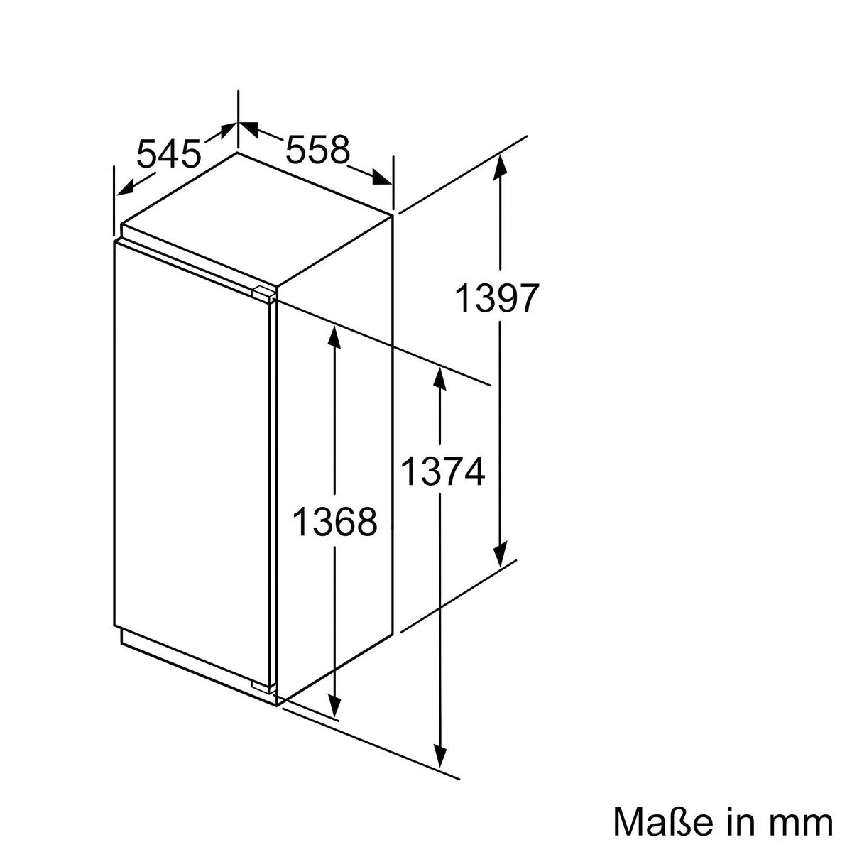 Kühlschrank KIF51AFE0 Weiß - Weiß, MODERN, Metall (55,8/139,7/54,5cm) - Bosch