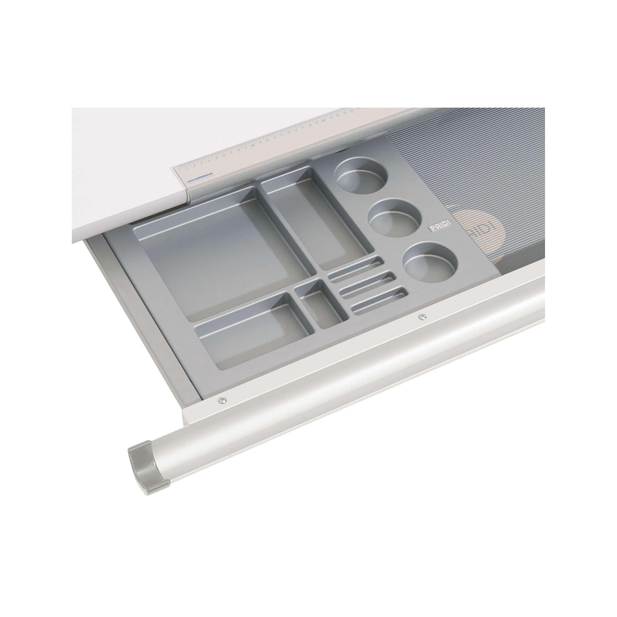 PODZIAŁKA DO SZUFLADY MARCO 2 - kolor srebrny, Basics, tworzywo sztuczne (40/3,7/37,7cm) - Paidi