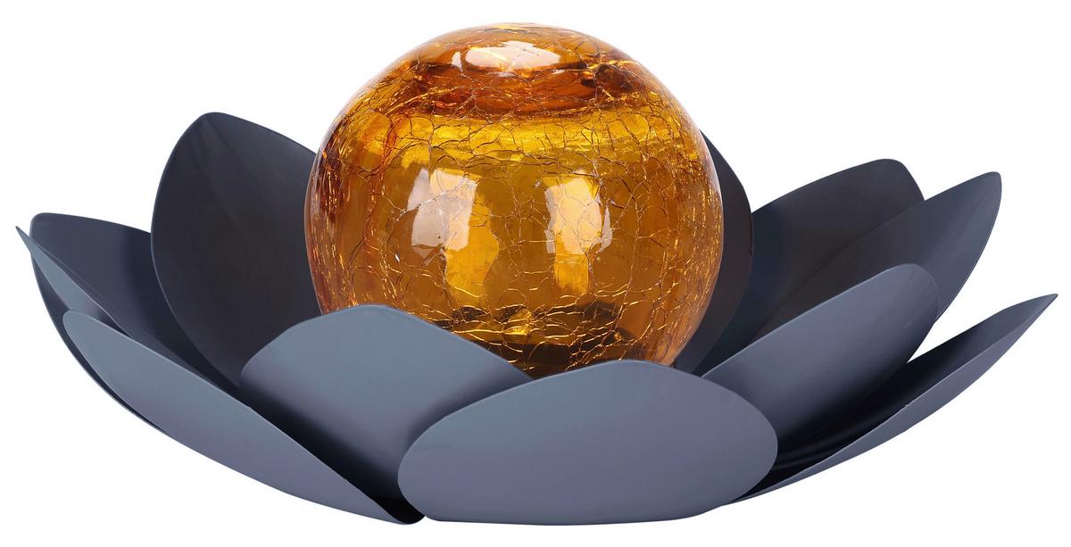 LED-Aussenleuchte Ricarda max. 0,06 Watt - Grau, Konventionell, Glas/Kunststoff (25/12,5cm) - Modern Living