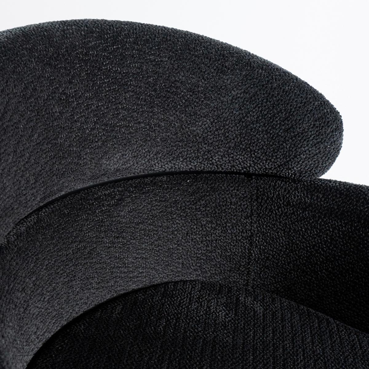 Armlehnstuhl Chloe Schwarz Webstoff Gepolstert - Schwarz, MODERN, Textil/Metall (62/79/59,5cm) - Bessagi Home