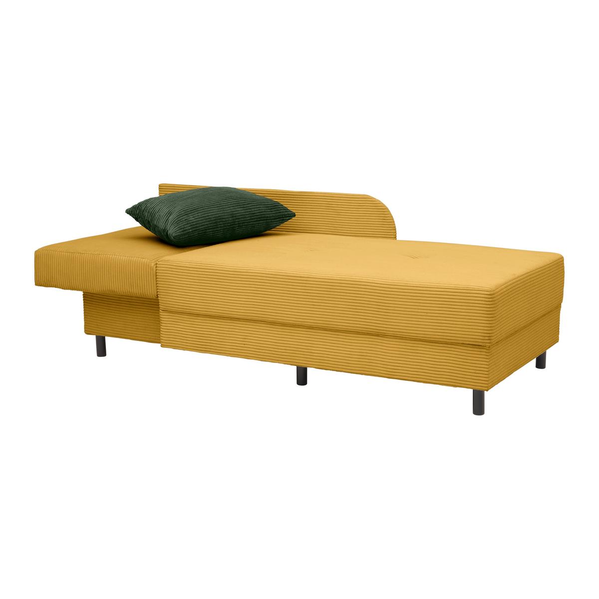 Liege Nova Senfgelb - Senfgelb/Schwarz, MODERN, Holz/Textil (85/62/145cm) - Mömax