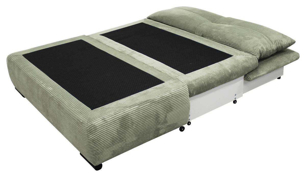 Kanapéágy Jolie - fekete/zöld, Modern, műanyag/textil (150/92/85cm)