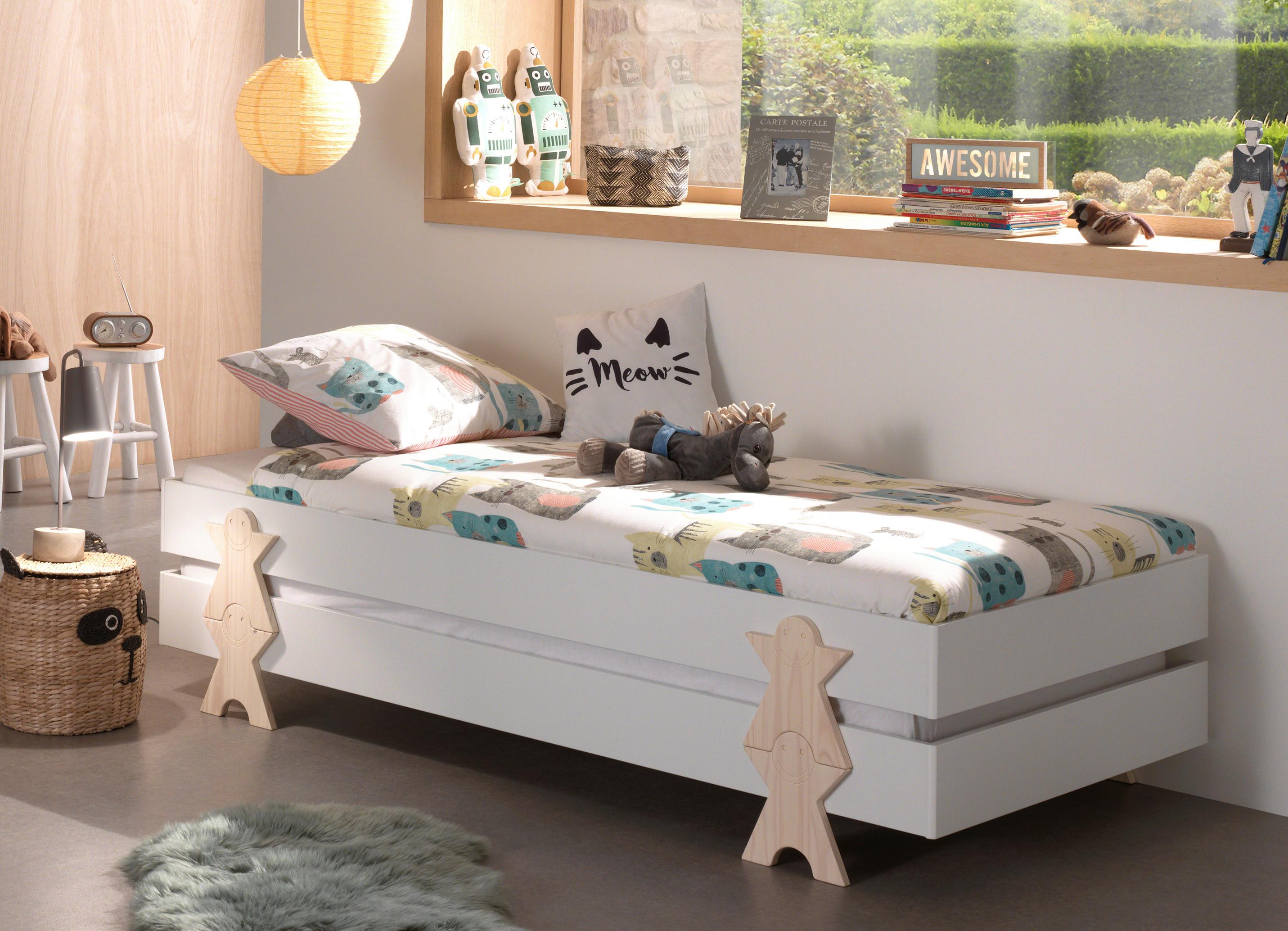 Stapelbett Modulo Weiß - Weiß, MODERN, Holz/Holzwerkstoff (90/200cm) - Vipack