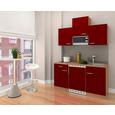 Küchenblock ECONOMY 150 - Eichefarben/Rot, KONVENTIONELL, Holzwerkstoff (150/200/60cm) - Livetastic Küchenblock ECONOMY 150 - Eichefarben/Rot, KONVENTIONELL, Holzwerkstoff (150/200/60cm) - Livetastic