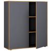 Arhivska Omara Salia B100, Antracit, Barva Hrasta - medeni hrast/antracit, Design, leseni material (100/110/33cm) - MID.YOU