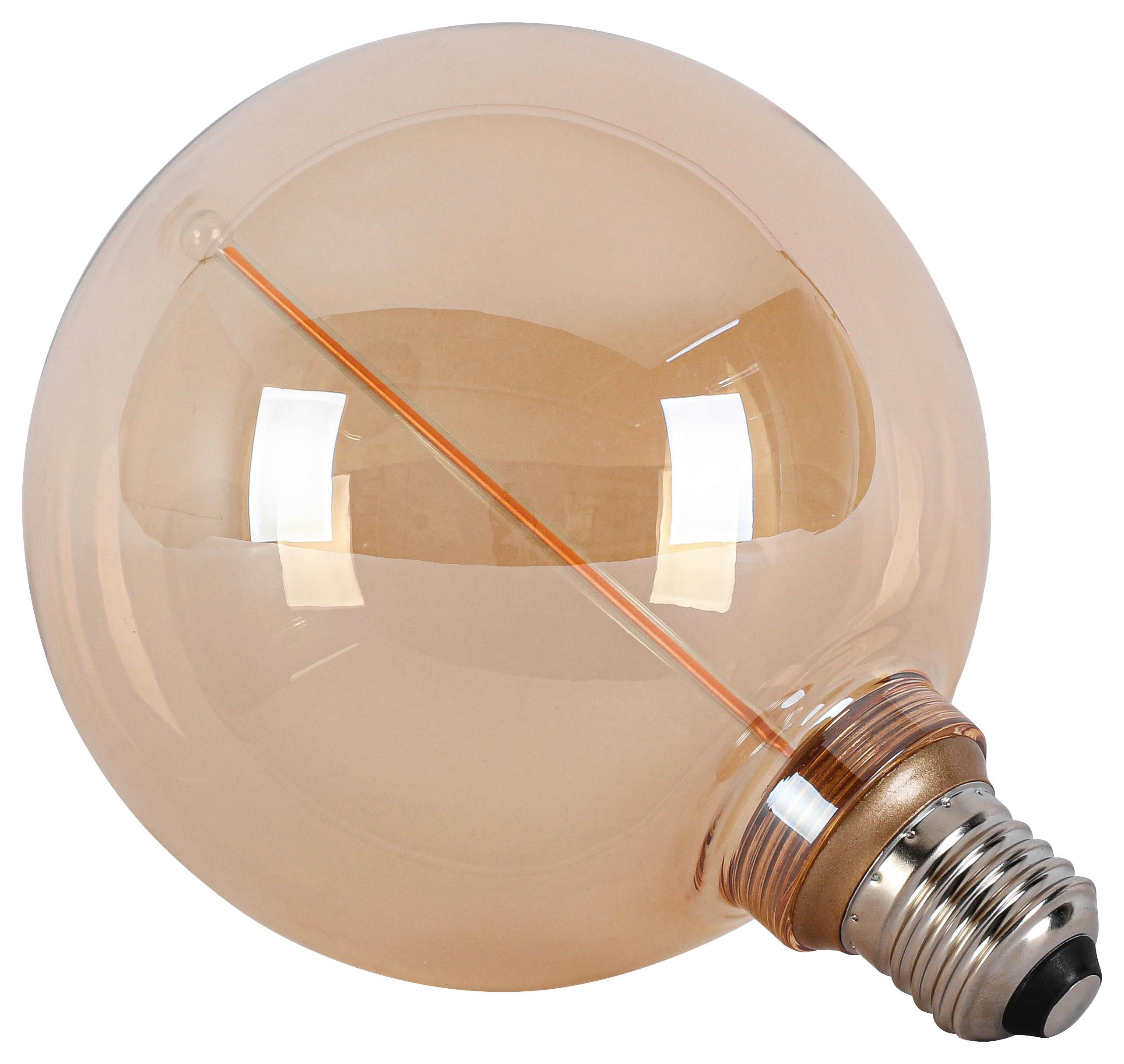 LED-LJUSKÄLLA C82222MM - bärnstensfärgad, Klassisk, metall/glas (12,5/16,6cm) - Mömax