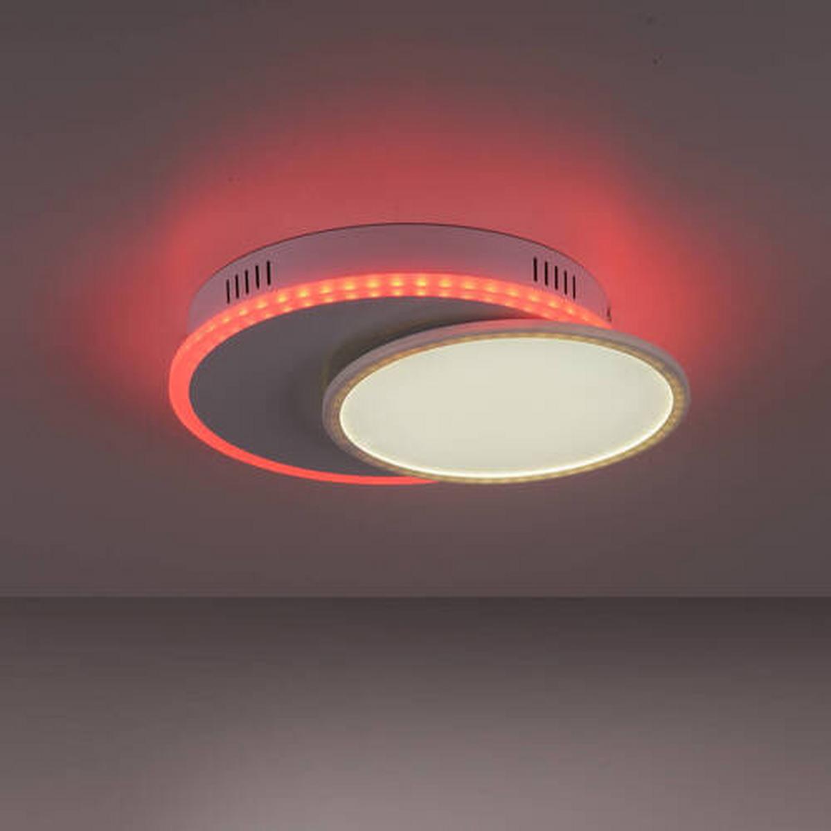 LED-Deckenleuchte Arenda Weiß max. 16 Watt - Weiß, Design, Kunststoff/Metall (45/33/7,5cm)