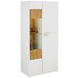 Vitrine aus Eiche massiv - Edelstahlfarben/Eichefarben, MODERN, Glas/Holz (73/165/40cm) - Premium Living Vitrine aus Eiche massiv - Edelstahlfarben/Eichefarben, MODERN, Glas/Holz (73/165/40cm) - Premium Living