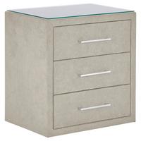 Noćni Ormarić Kleopatra - boje kroma/taupe, Konvencionalno, drvni materijal/metal (56/60/41cm) - Modern Living