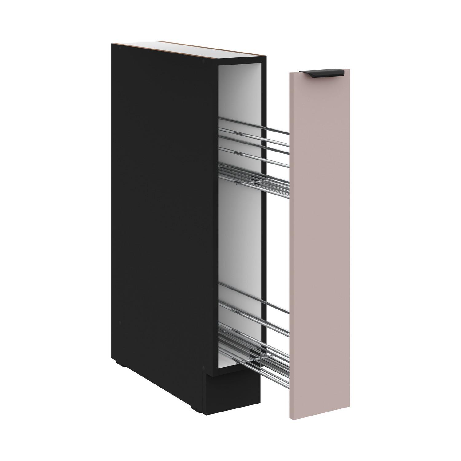 Baza 15 Izvlačni Koš Arona - bež/crna, Moderno, drvni materijal/metal (15/82/52cm)
