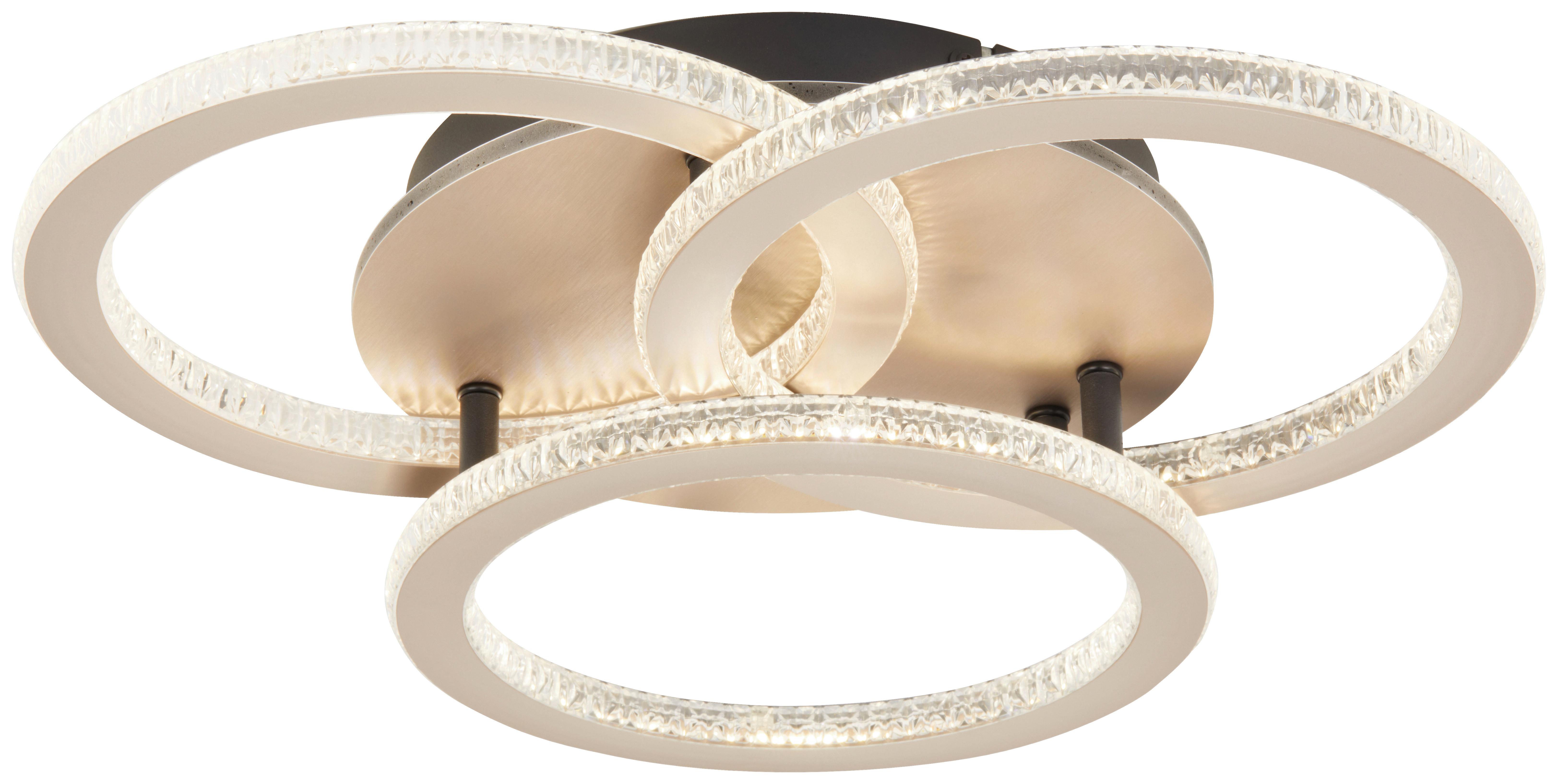 LED-Deckenleuchte Zupä Champagnerfarben max. 40 Watt - Champagner, MODERN, Kunststoff/Metall (45/45/9cm)