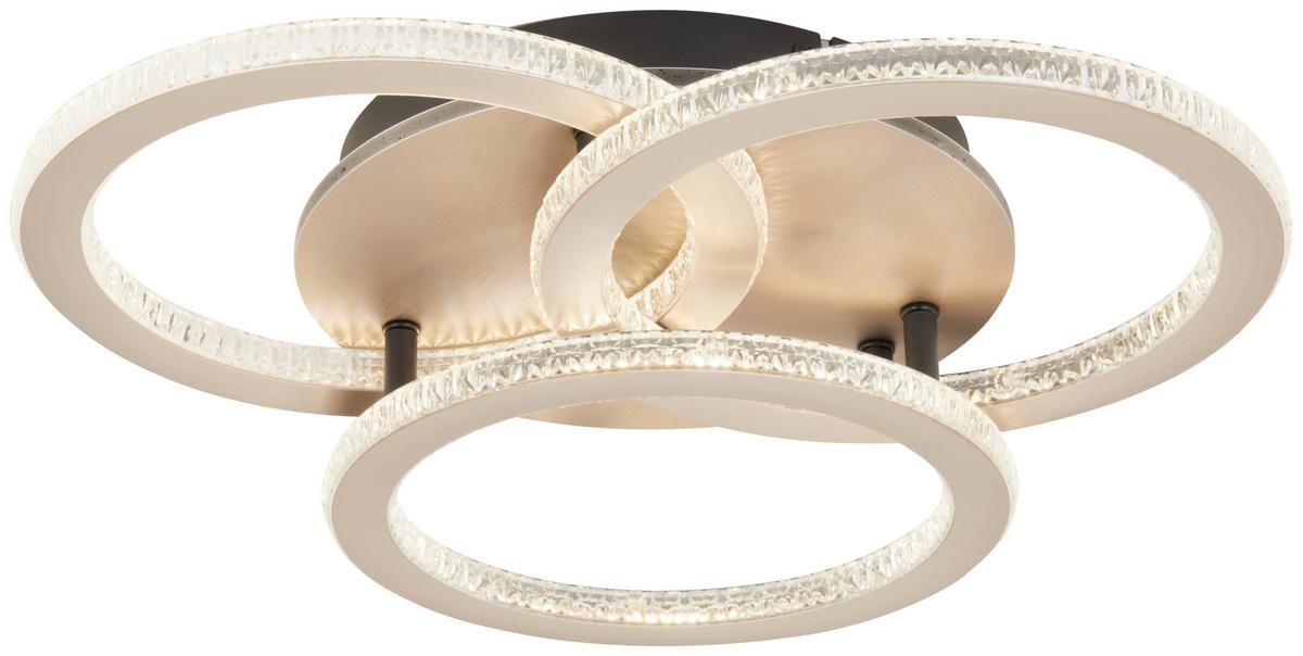 LED-Deckenleuchte Zupä Champagnerfarben max. 40 Watt - Champagner, MODERN, Kunststoff/Metall (45/45/9cm)