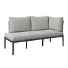 LOUNGEGRUPP EMILIA - beige/mörkgrå, Modern, metall/glas (168/75/73,5cm) - Mömax