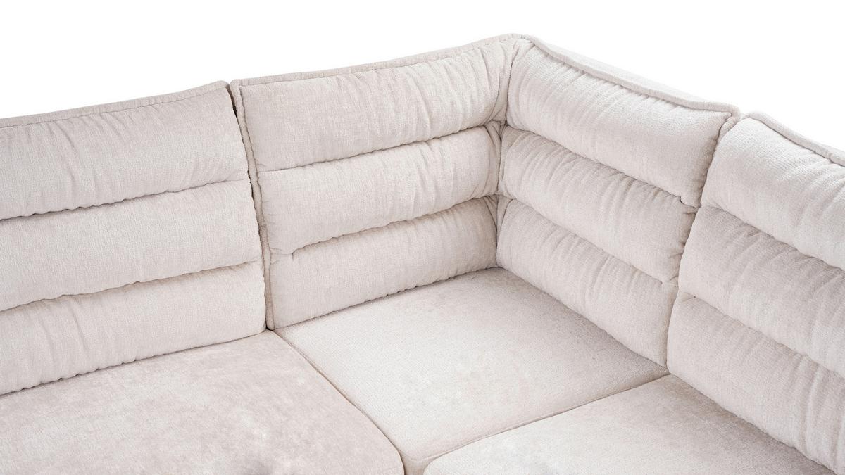 Kotna Klop Yuri, Bež - črna/bež, Trendi, kovina/tekstil (176-214/68/88cm) - Livetastic