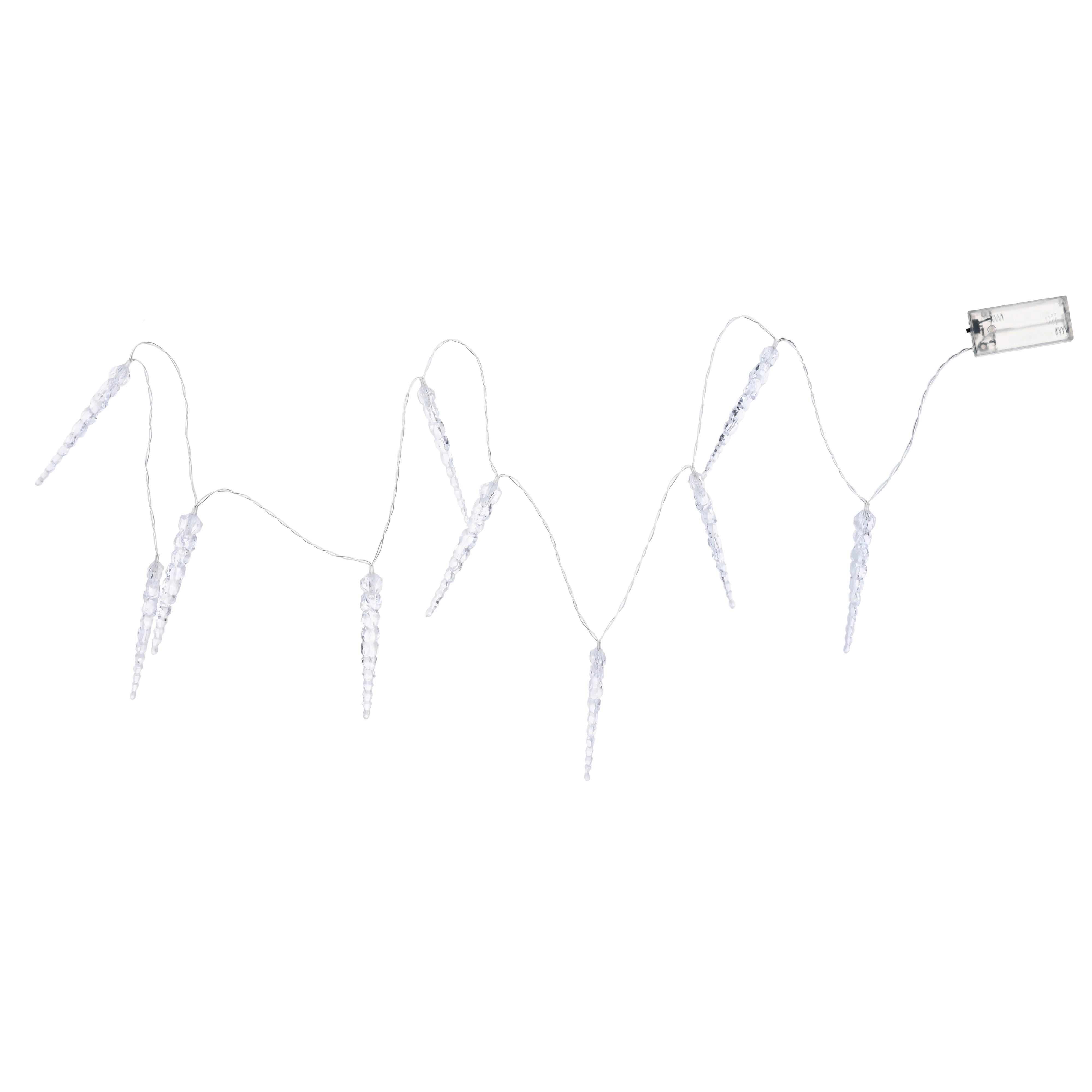 Lichterkette Ice Transparent - Transparent, KONVENTIONELL, Kunststoff/Metall (150cm) - Mömax