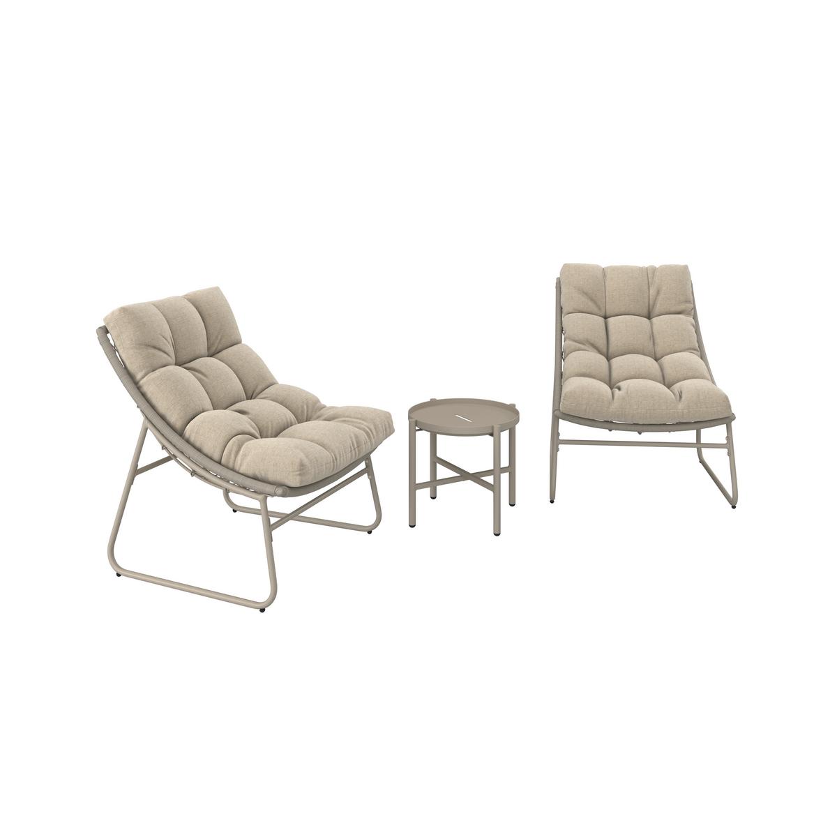 Set balcon Elia - crem, Modern, plastic/metal - Bessagi Garden