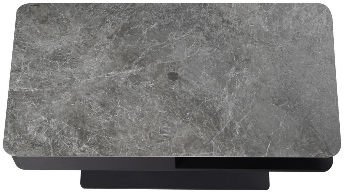 STOLIK KAWOWY MADRID 2 - czarny/szary, Basics, materiał drewnopochodny/metal (110/65/42-57cm) - Dieter Knoll