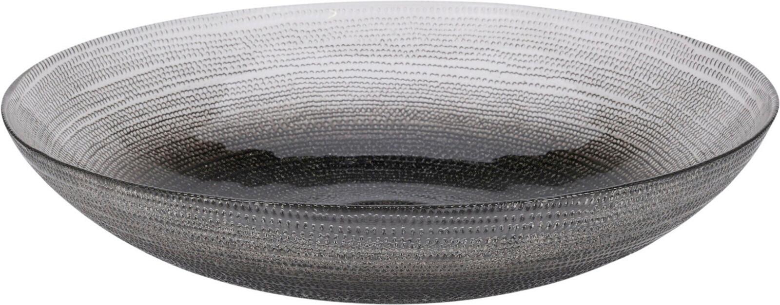Bol decorativ Black - străveziu/negru, sticlă (30/6,5cm)
