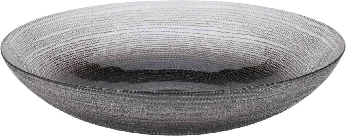 Bol decorativ Black - străveziu/negru, sticlă (30/6,5cm)