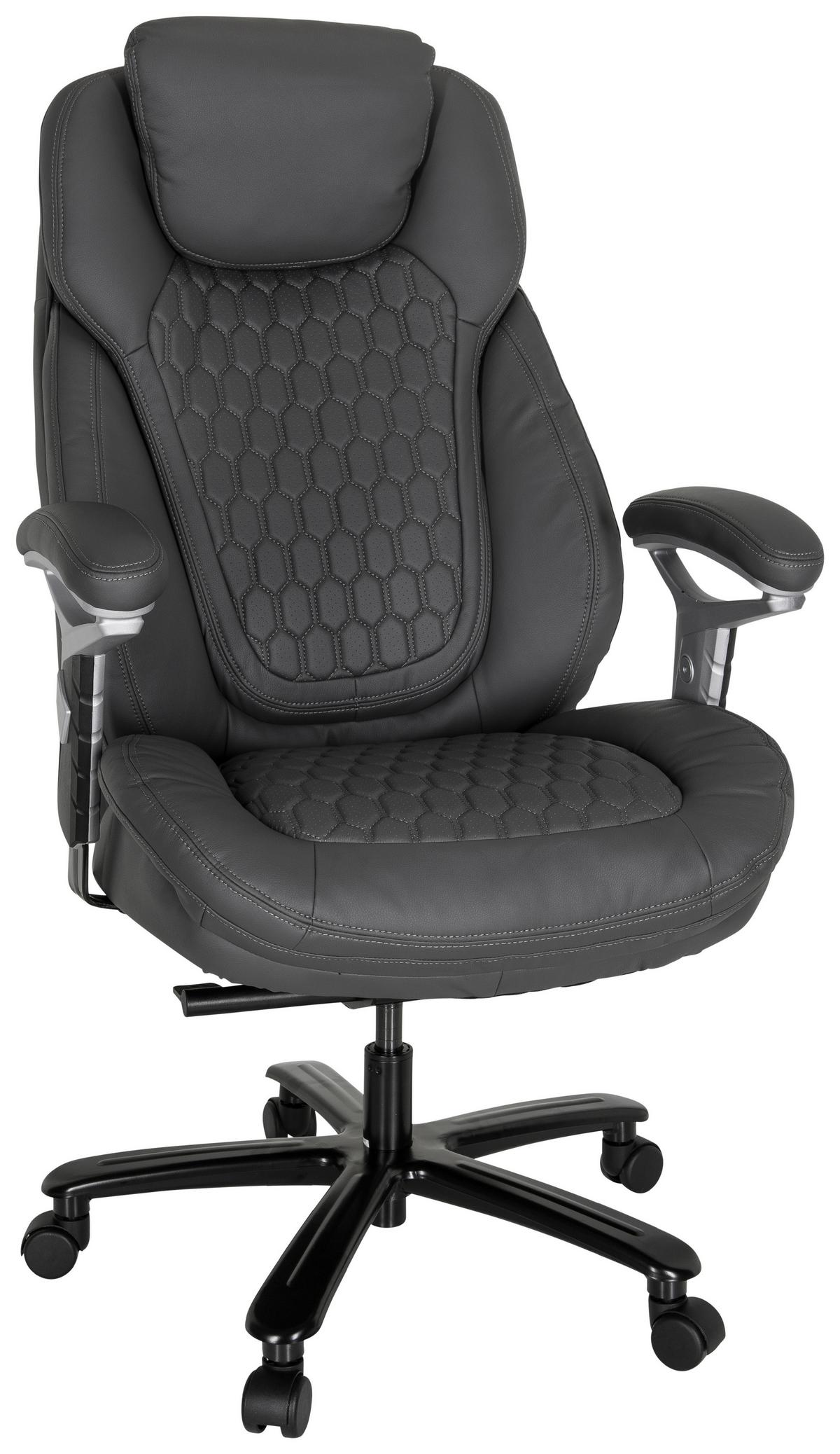 Pisarniški Stol Pullmann, Siva - srebrne barve/siva, Moderno, kovina/umetna masa (73/138/85cm) - MID.YOU