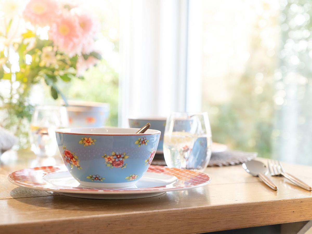 Kombiservice Multicolor, 16-teilig - Blau/Gelb, Keramik (32/31,5/33cm) - Creatable